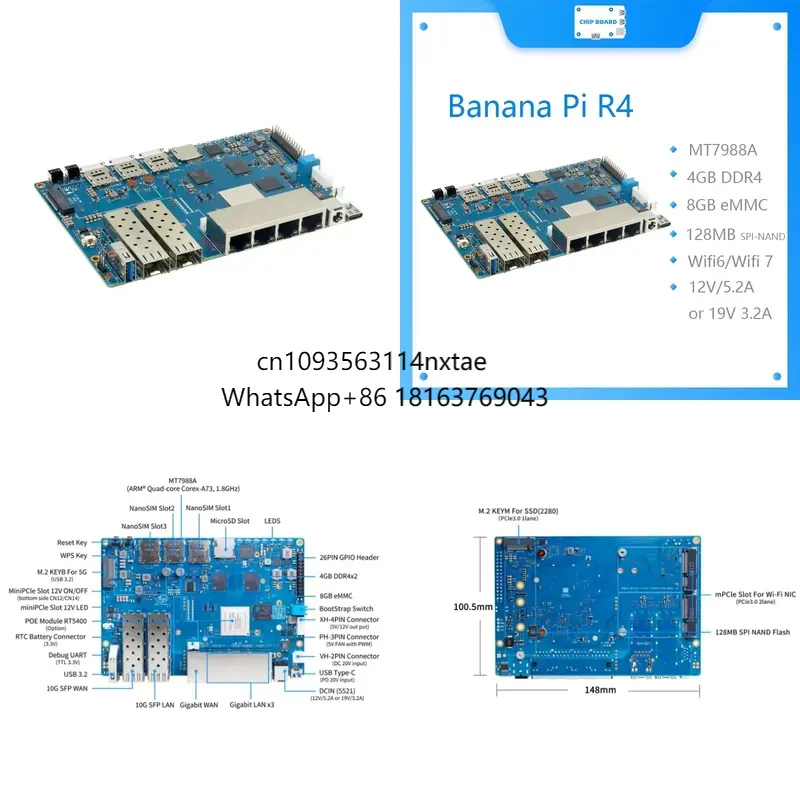 2026 Gorący hit! Płytka Banana – Bananapi Bpi R4 Wifi 7 recenzja i cena