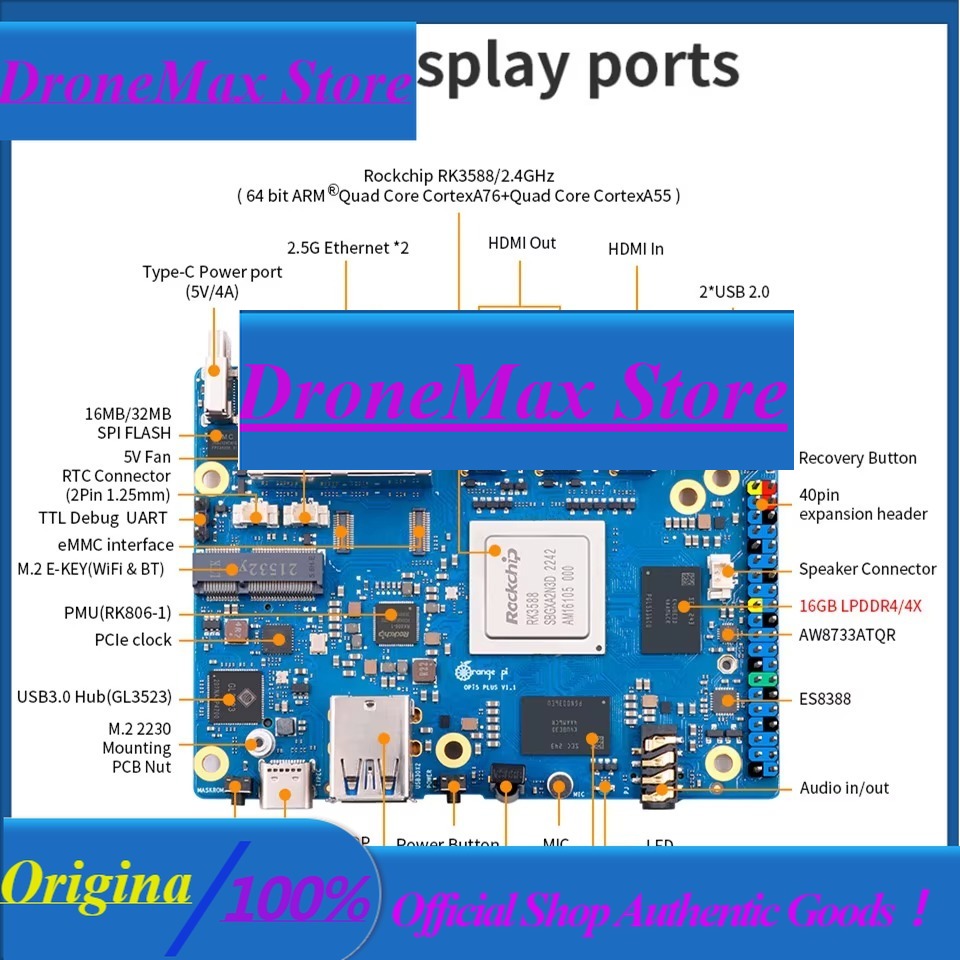 DroMaRockchip Single Board RK3 – Orange Pi 5 Plus 32Gb recenzja i cena